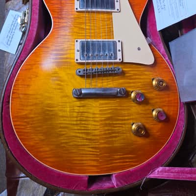 Gibson Les Paul Standard R0 1960 V2 60th Anniversary ARTIST OWNED by THE DARKNESS Dan & Justin Hawkins Orange Lemon Burst R9 59 60 Historic Custom Shop Reissue 1959 Transition Model image 17