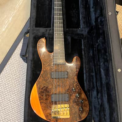 Cort Rithimic V NAT Walnut Burl Top 5-String Bass - w/Sadowsky Preamp image 1