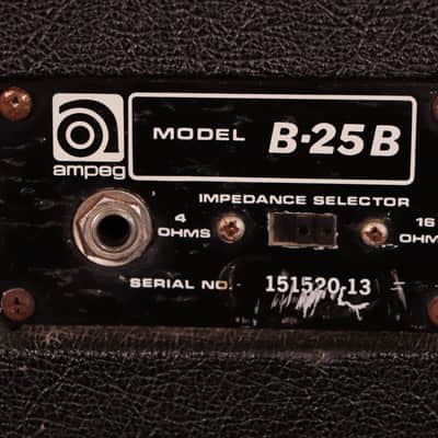 Ampeg B-25B 55-Watt 2x15" Bass Amp Half Stack - Black image 12