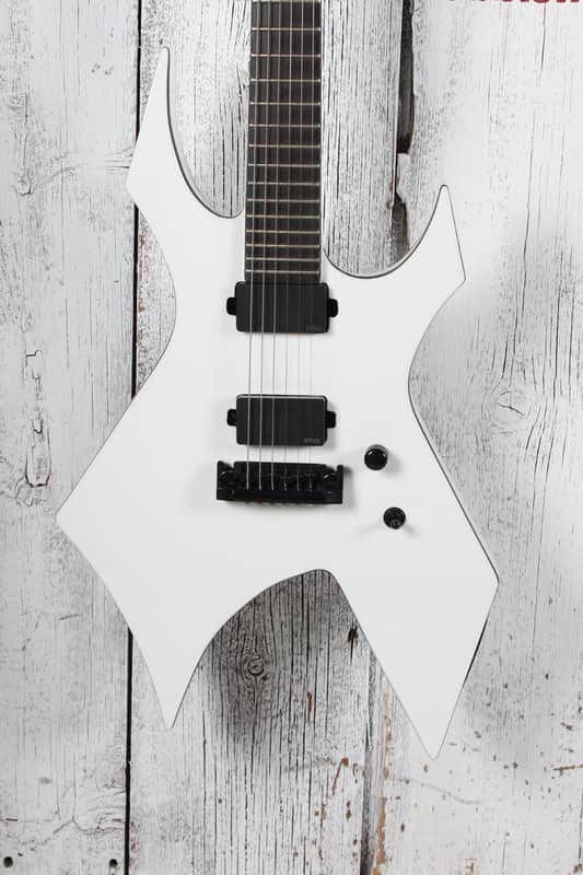 BC Rich Warlock Prophecy Electric Guitar with Quad Bridge Matte White Finish image 1