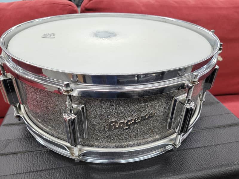 Rogers Tower 5x14" 8-Lug Wood Snare Drum with Case - Silver Sparkle Pearl image 1