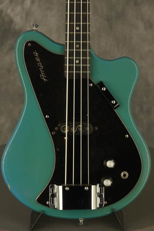 RARE 1960's Ampeg SSB-1 short scale Bass original TURQUOISE!!! image 1