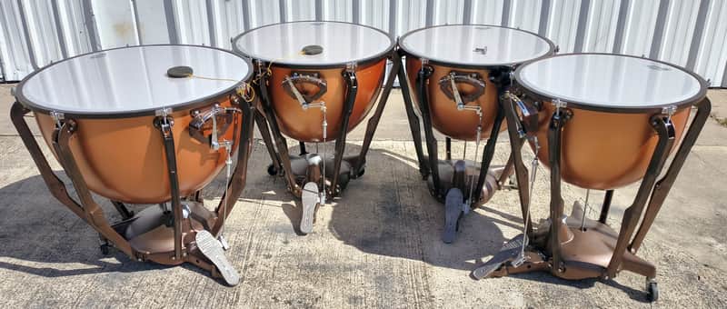 Set of 4 Ludwig Standard Series Fiberglass Timpani with Gauges - 23"/26"/29"/32"
