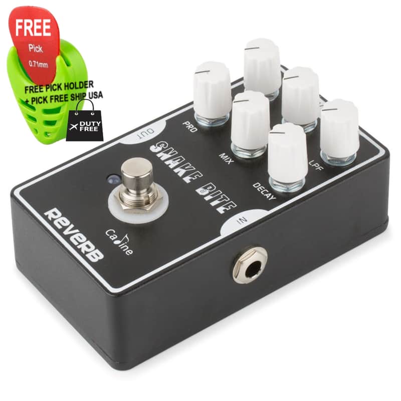 CALINE CP-26 Snake Bite Reverb Ambience lot's of control Digital Reverb/Delay 6000ms, FREE PICK + HOLDER+ FREE SHIP USA image 1