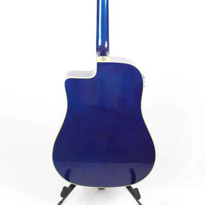 Eko Guitar NXT Series Dreadnouth Cutaway Acoustic Electric Guitar - Blue Sunburst 06217007 image 5