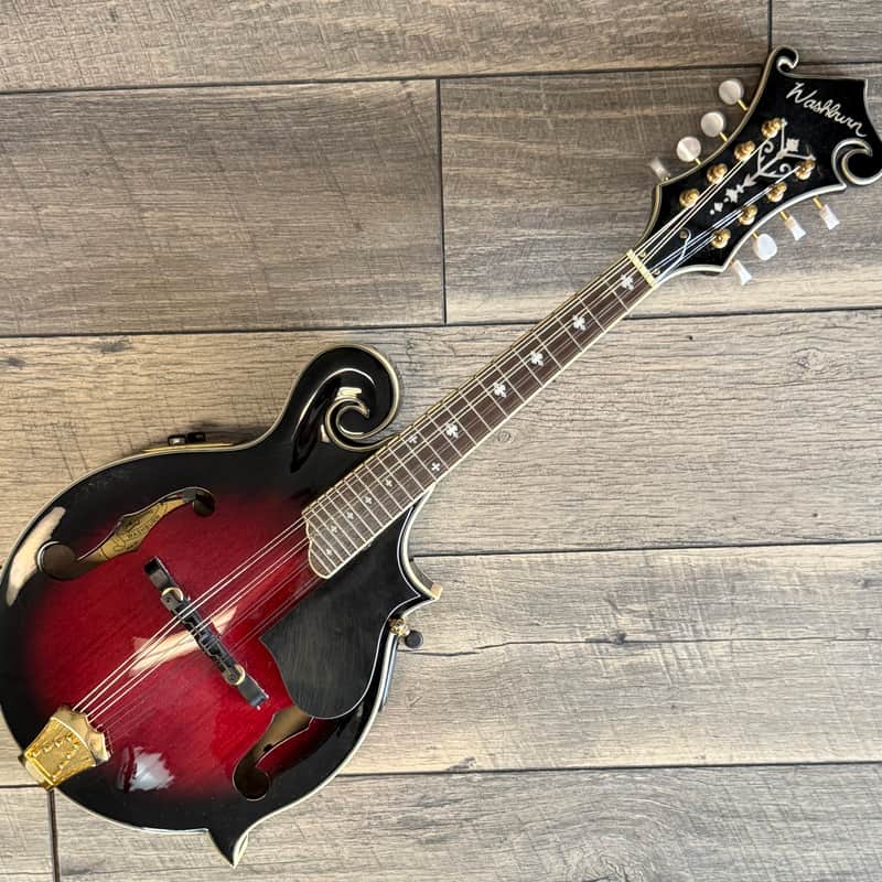 Washburn M3SWETWRK Americana F-Style Acoustic/Electric Mandolin – Excellent Condition – Hard Case image 1