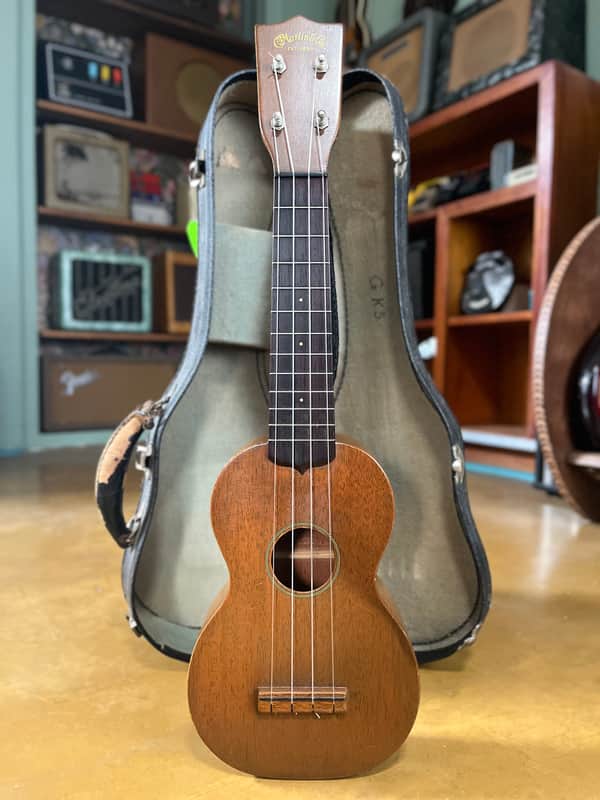 Vintage 1930s Martin Style 0 Soprano Ukulele w/ Vintage Clipboard Case image 1