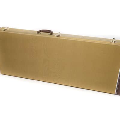 Solo SG Style Double Neck Hardshell Guitar Case, Real Tweed image 1