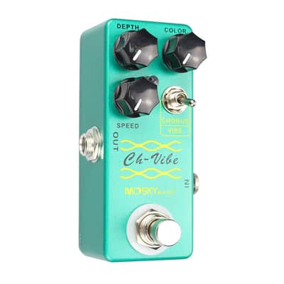 Mosky CH Vibe Chorus Vibe Vibrato Guitar FX Pedal Depth Color Speed Knob +Power Supply 1A 1000ma image 8