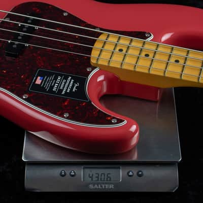 Fender American Pro Classic Jazz Bass Maple Faded Dakota Red US25072031 image 4