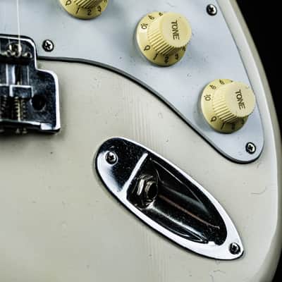 1990s Cort S-style Electric Guitar white / matching headstock image 7