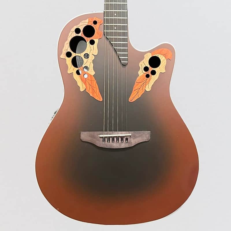 Ovation CE44-RRB-G Celebrity Elite Mid-Depth Acoustic-Electric Guitar - Reverse Red Burst image 1