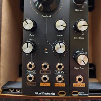 Ritual Electronics Miasma Distortion + Crime II Expander (LP, HP, All-Diodes Knobs) - Black image 1