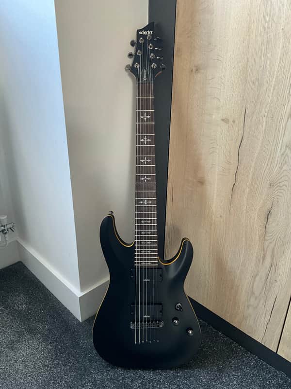 Schecter Demon-7 2018 - Present - Aged Black Satin image 1