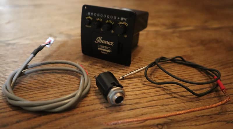 Fishman Ibanez AEQ2T Acoustic Guitar piezo + preamp | Reverb