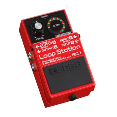 Boss RC-1 Loop Station Looper Pedal Bundle w/2x Strukture S6P48 Woven Right Angle Patch Cables, 12x Guitar Picks, 9V Power Adapter and Liquid Audio Polishing Cloth image 2