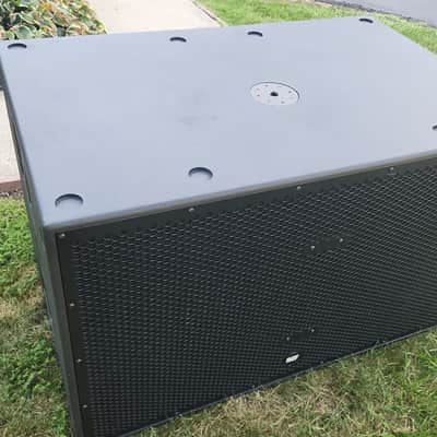 RCF SUB-8006-AS Dual 18" Active Subwoofer with protective case and 4 caster locking wheels image 15