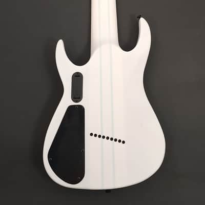 AGILE 9 String Fan Fret Electric Guitar Pendulum Pro 92528 EB EMG-X White Satin image 3