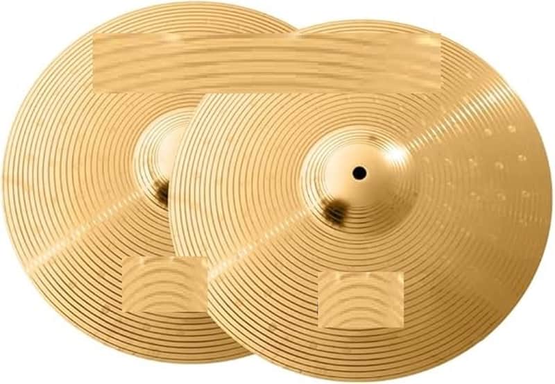 Cymbal Pack for Drum 8 pcs Super Polishing Cymbals Set Brilliant Gold Hero Series Include 14"Hihats 16"Crash 18"Crash 20"Ride Bonus 10" Splash 16"Ozone Stacker 18" China Cymbal Free Cymbal Bag image 1