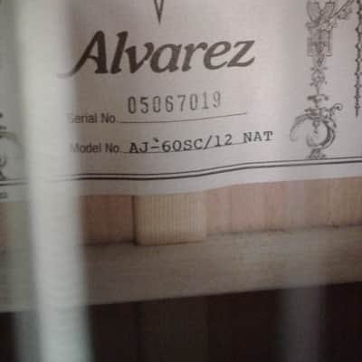Alvarez AJ60SC12 Artist Series Jumbo 12-String Cutaway  2005 Natural image 4