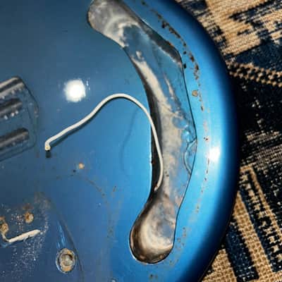 1977 Musicman Stingray Bass Body Refinished Blue Husk image 5