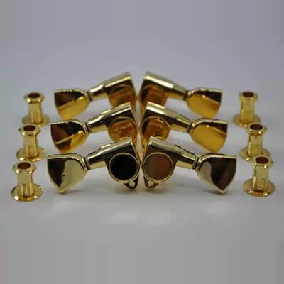 Electric guitar Acoustic Guitar Headstock Tuning Pegs - 6-String Gold image 1