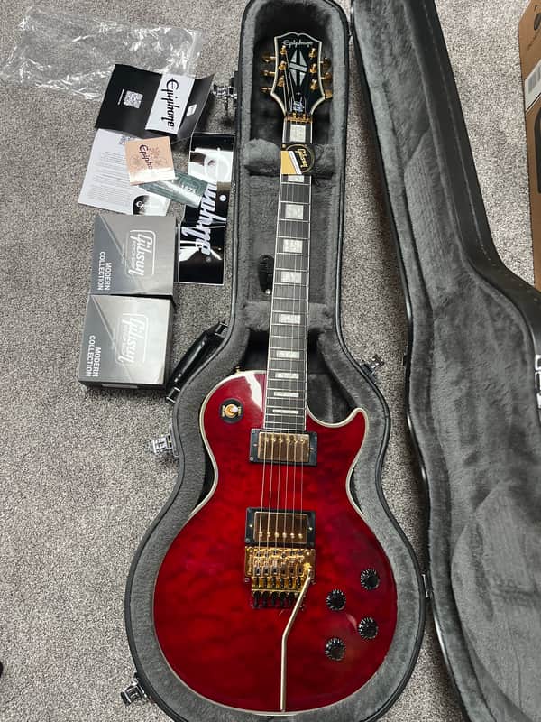 Epiphone Alex Lifeson Signature Les Paul Custom Axcess 2023 - Present Ruby image 1