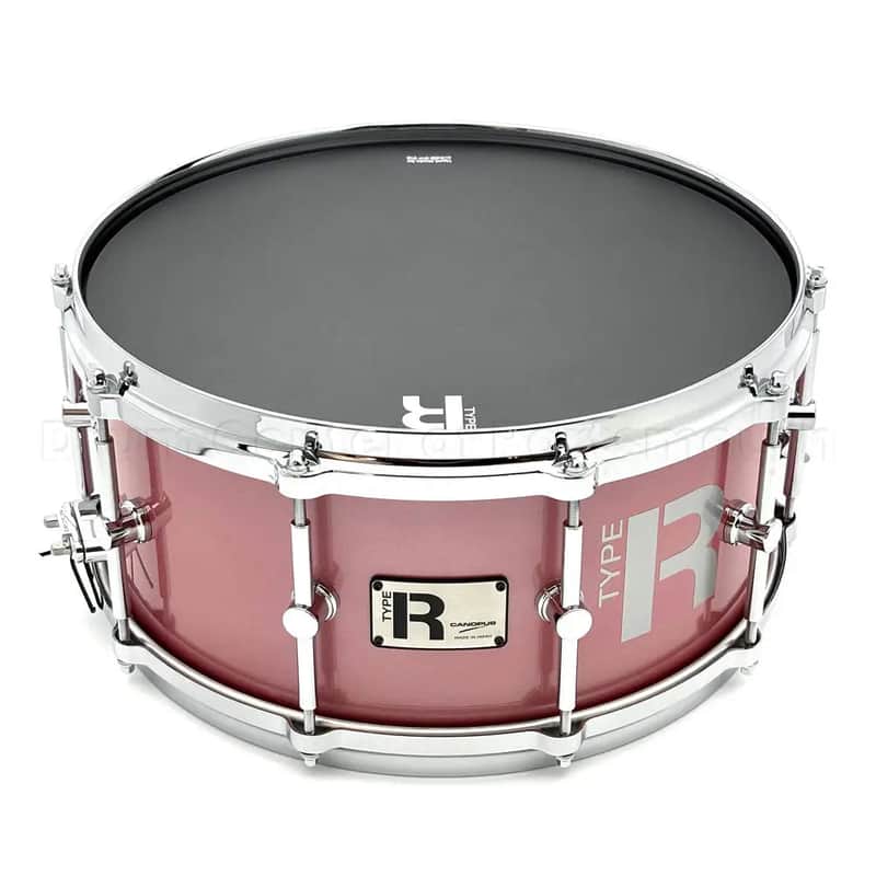 Canopus Type-R Maple Snare Drum 14x6.5 Sakura Metallic Lacquer - 2nd Line image 1
