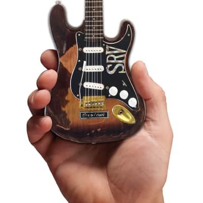 SRV Number One Guitar - Stevie Ray Vaughan Aged Vintage Fender Strat Mini Guitar Replica image 6