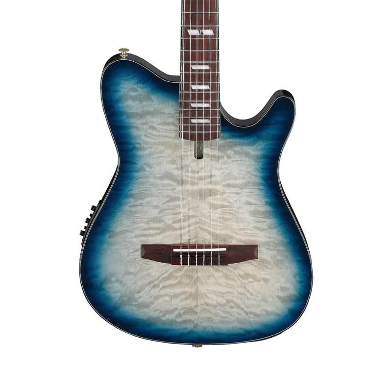 Used Ibanez FRH20QMNCTL Acoustic-Electric Nylon - Cosmic Blue Sunburst Low Gloss image 1
