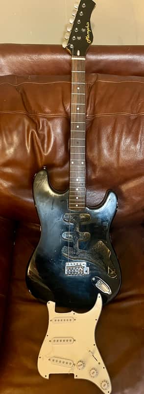 Vintage Memphis 80’s Strat Copy 1988 - Black image 1