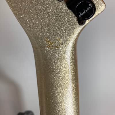 Jackson King V Pro Dave Mustaine Signature guitar 1993 Sparkle Silver image 9