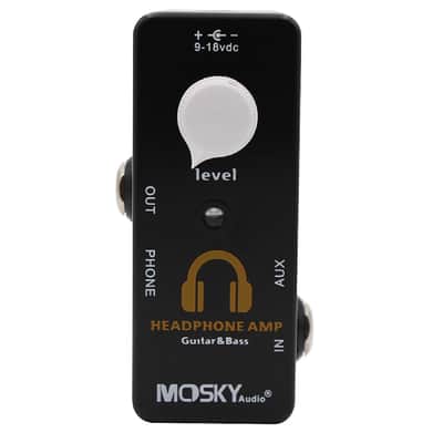 Mosky Headphone AMP AUX in Headphones OUT Stereo Guitar or Bass Effects pedal