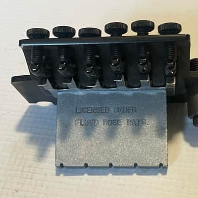 2000's Jackson Dinky Guitars JT-580LP Black Licensed Floyd Rose Tremolo Guitar Bridge image 6