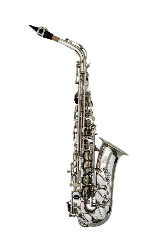 B - U.S.A. WAS-NK Professional Alto Saxophone Nicel w/Hard Case, Gloves, Cleaning Rod & Neck Strap image 1
