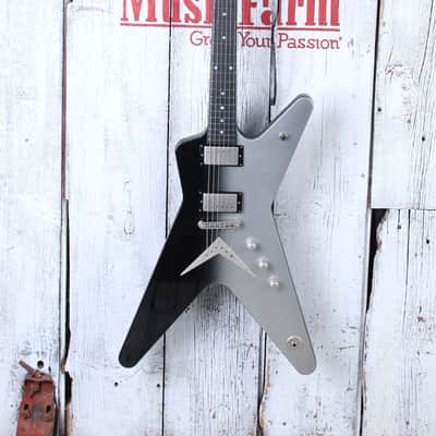 Dean USA ML Custom Metallic Silver to Metallic Black Fade Electric Guitar w Case image 4
