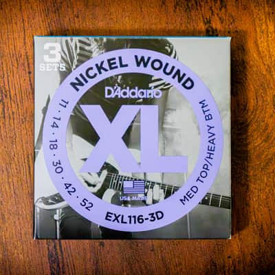 30 SETS - D'Addario EXL116 Nickel Wound Medium Top / Heavy Bottom Electric Guitar Strings, 11-52 (Brand New/Sealed) image 2