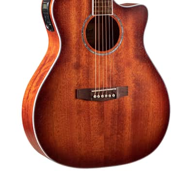 Cort GAMEDXMOP Grand Auditorium Venetian Cutaway All Mahogany 6-String Acoustic-Electric Guitar image 1