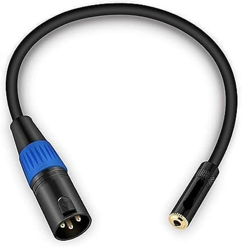3.5mm Female to XLR Male Stereo Audio Adapter Cable, 1/8 inch Mini Jack Female to XLR Male Adapter Cable, 1 Feet image 1