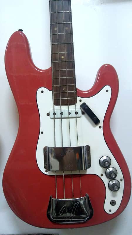 Vox Symphonic Bass made in ENGLAND 1960s Red image 1
