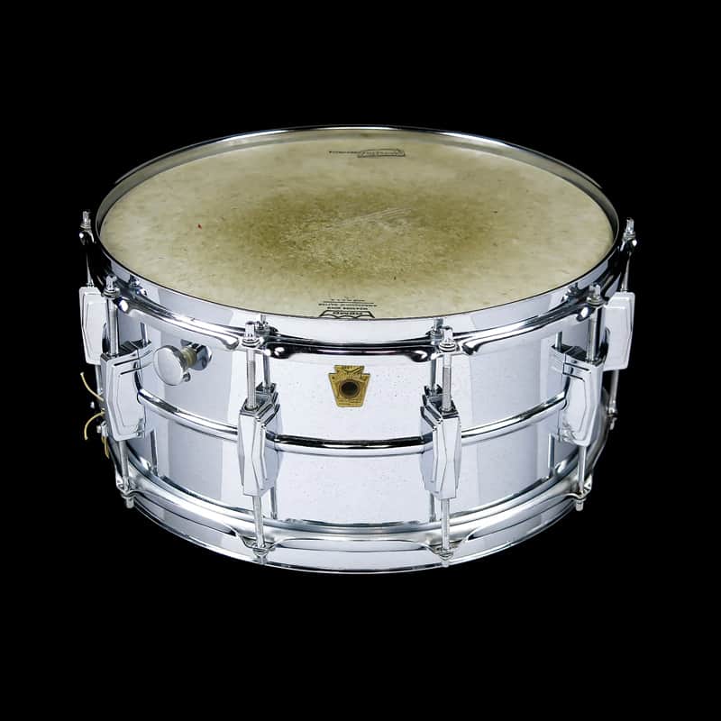 Ludwig No. 402 Supraphonic 6.5x14" Aluminum Snare Drum with Keystone Badge 1963 - 1969 image 8
