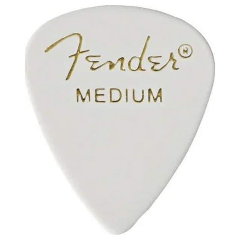 Fender 351 Celluloid Picks - 12-Pack-White / Medium image 1