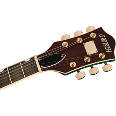 Gretsch Broadkaster Jr. LX Figured Center Block with String-Thru Bigsby GHW Tropic Aura - Semi Acoustic Guitar image 4