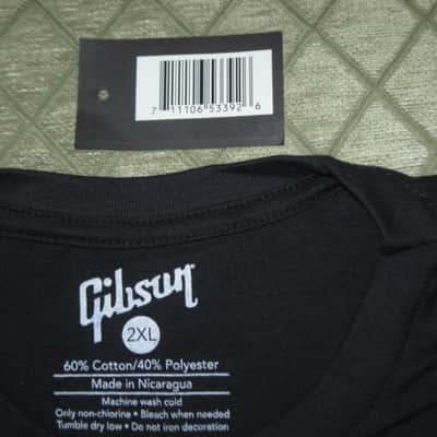 new A+ (with hang tag) genuine Gibson Firebird T-Shirt XXL (XX-Large), Black with Red Graphic, 60% Cotton / 40% Polyester - short sleeve GIBS-GA-FBBMXXL (GA-FBBMXXL) UPC # 711106533926 image 3