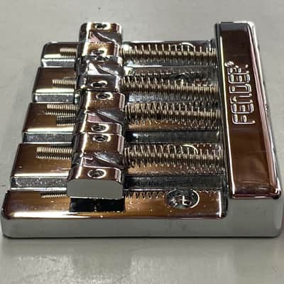 Used Fender 099-4407-000 HiMass 4-String Bass Bridge Assembly with Zinc Saddles 2010s - Chrome image 2