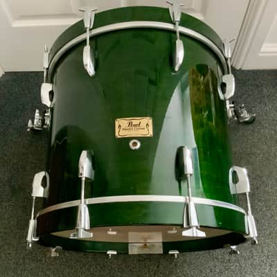 Pearl 18’’x 16’’Pearl masters custom maple shell 18’’ x 16’’ bass drum 1996 - Emerald mist image 6