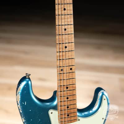 Xotic XSC-2 Swamp Ash HSS S-Style w/ Roasted Flame Maple Neck – Lake Placid Blue image 4