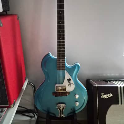 Supro 1570WB Sahara Single Pickup Americana Series Electric Guitar 2010s Wedgewood Blue Metallic image 1