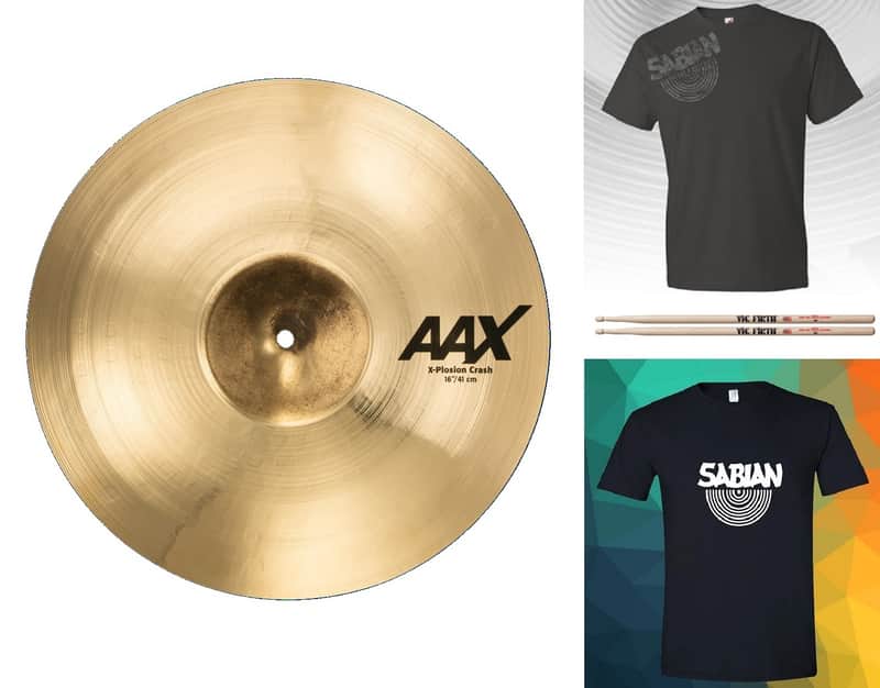 Sabian *Pre-Order* AAX 16" X-PLOSION Crash Cymbal Brilliant | Bundle & Save | Made in Canada | Special Order | Authorized Dealer image 1