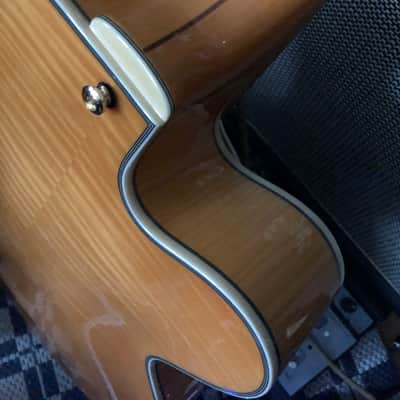 D'Angelico Left Handed Premier EXL-1 Hollow Body Electric Guitar- Nature - Nature / Blonde image 6